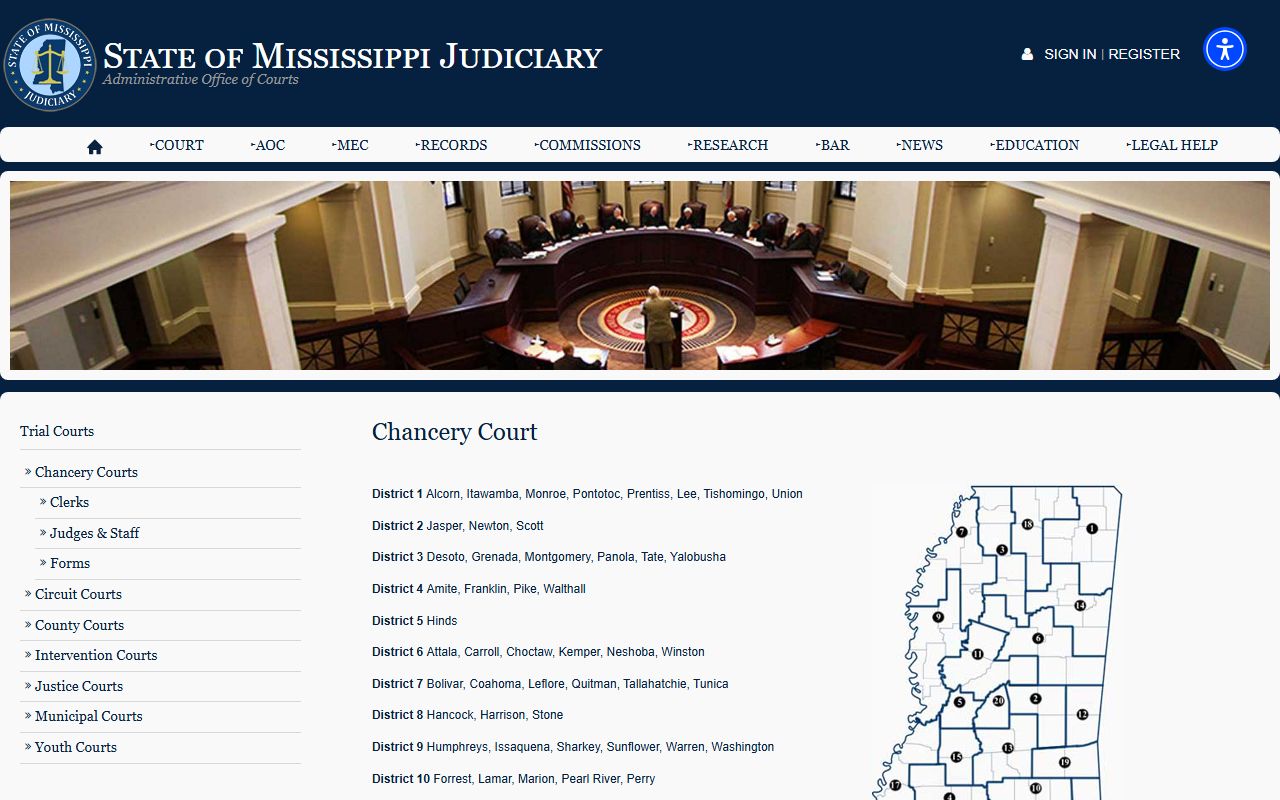 Tallahatchie County probate records held in Mississippi Chancery Court